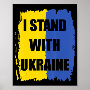 Poster Soutenez l'Ukraine Je prends position avec l'Ukrai