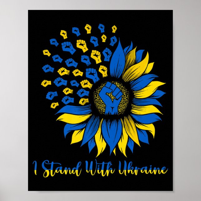 Poster Soutenez L'Ukraine Je Prends Position Avec L'Ukrai (Devant)