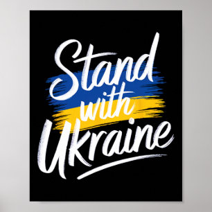Poster Soutenez l'Ukraine Solidarité de soutien Paix Ukra