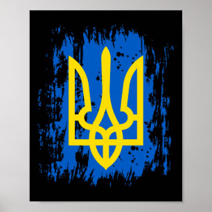 Poster Soutenez l'Ukraine Tenez avec l'Ukraine Drapeau uk