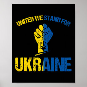 Poster Soutenez l'Ukraine - Unis Nous sommes debout pour