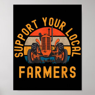 Poster Soutenez Vos Agriculteurs Locaux, Agricole Et Ranc
