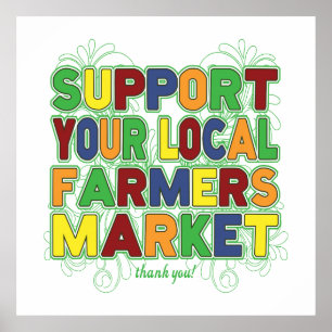 Poster Soutenez votre marché agricole local