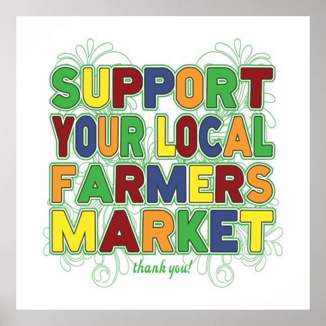 Poster Soutenez votre marché agricole local (Devant)