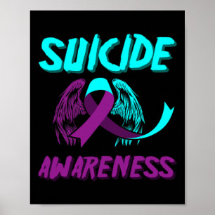 Poster Soutenir les ailes de sensibilisation au suicide P