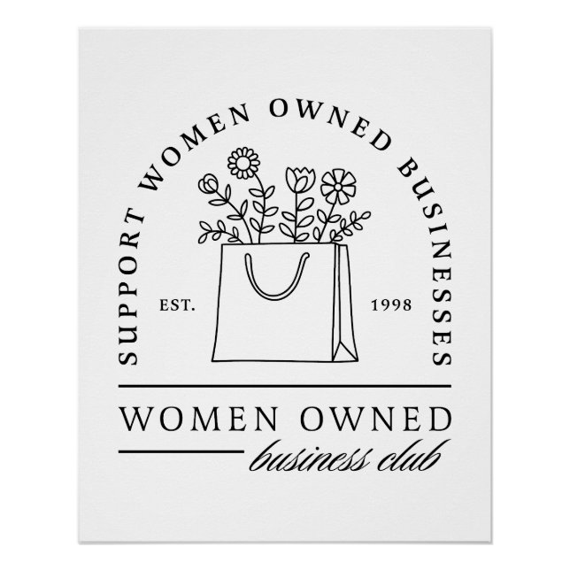 Poster Soutenir les entreprises appartenant à des femmes  (Devant)