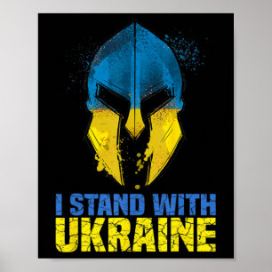 Poster Soutenir l'Ukraine Je suis avec l'Ukraine Guerrier