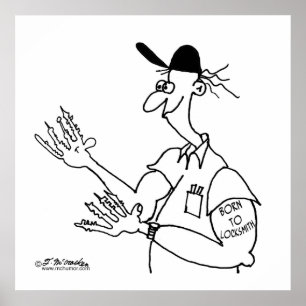 Poster Soutenu au serrurier