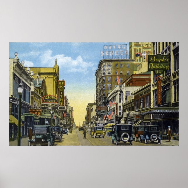 Poster South Clinton Ave. à Main St. 1924 (Devant)