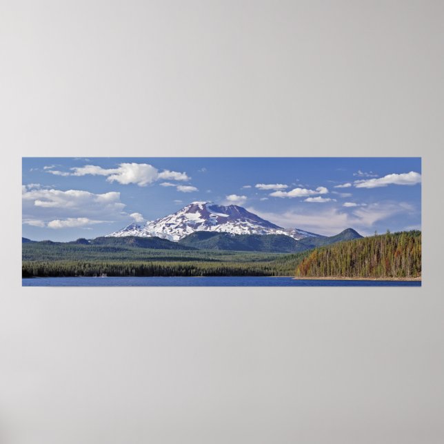 Poster South Sister, Elk Lake, Oregon (Devant)