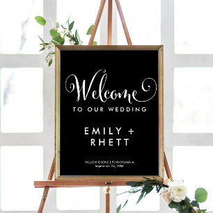 Poster Southern Belle Calligraphie Mariage de bienvenue