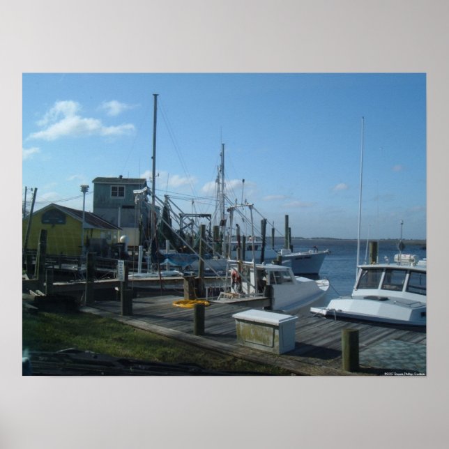 Poster Southport, Caroline du Nord - Bateaux de pêche (20 (Devant)