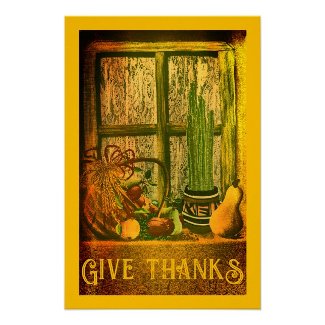 Poster Southwest inspirateur Donner Merci Thanksgiving (Devant)