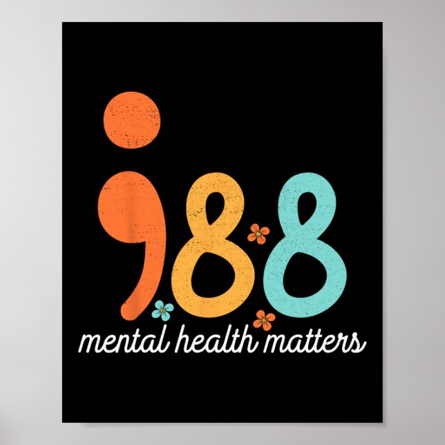 Poster Soutien à la prévention du suicide en santé mental (Devant)