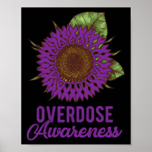 Poster Soutien à la sensibilisation à la surdose du ruban