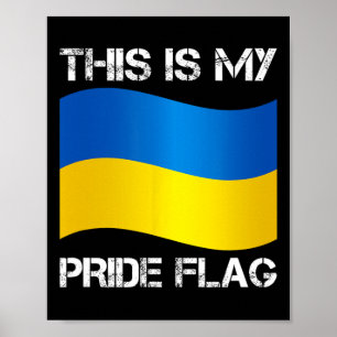 Poster Soutien à l'Ukraine Drapeau de l'Ukraine Liberté S