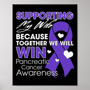 Poster Soutien à ma femme Pancreatic Cancer Sensibilisati