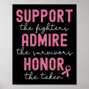 Poster Soutien Admirez la sensibilisation au cancer du se