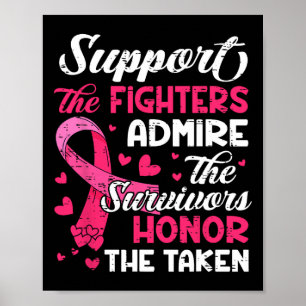 Poster Soutien au cancer Admirez les prix honorifiques du