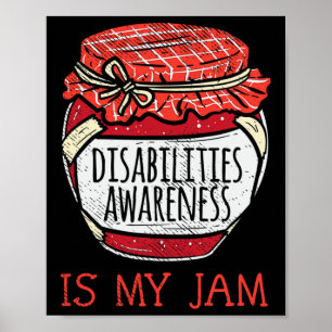 Poster Soutien aux personnes handicapées amusantes Dire u