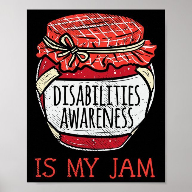 Poster Soutien aux personnes handicapées amusantes Dire u (Devant)