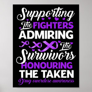 Poster Soutien Combattants Honorer La Surdose De Drogue P