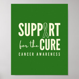 Poster soutien de la sensibilisation au cancer cure Poste