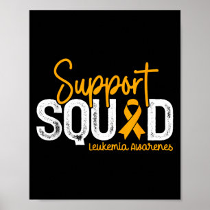 Poster Soutien de l'équipe Orange Ribbon Cancer Leukemia