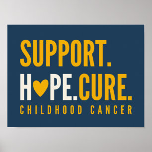 Poster soutien du cancer de l'enfance espoir guérison Pos