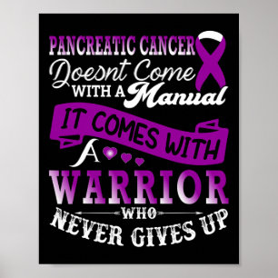 Poster Soutien du guerrier de sensibilisation au cancer d