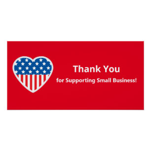 Poster Soutien du Merci aux petites entreprises patriotiq