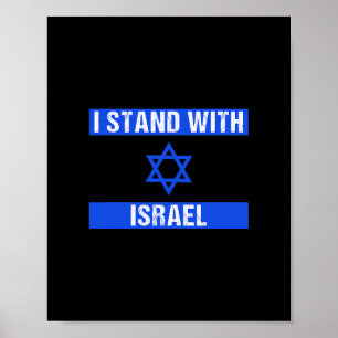 Poster soutien je suis avec israël héritage juif israël i