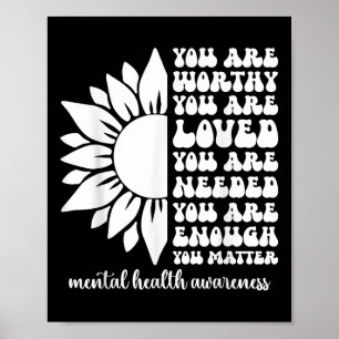 Poster Soutien motivationnel Guerrier Santé mentale