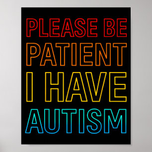 Poster Soutien pour l'autisme des enfants autistes Fille