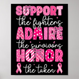 Poster Soutien pour le cancer du sein Admirez le cancer d