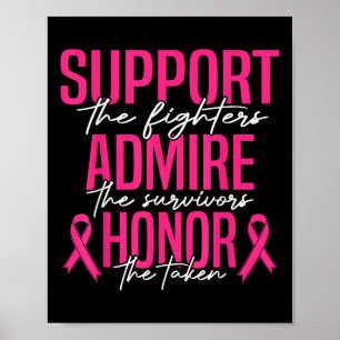 Poster Soutien pour le cancer du sein Admirez le cancer d