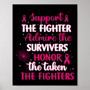 Poster Soutien pour le cancer du sein Admirez le cancer d