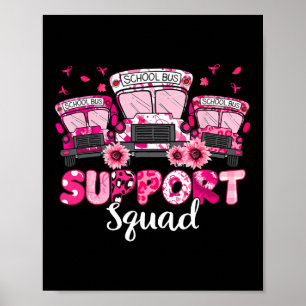 Poster Soutien Squad Pink Leopard Conducteur de bus scola