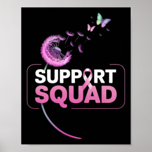 Poster Soutien Squad Pink Ribbon Sensibilisation au cance