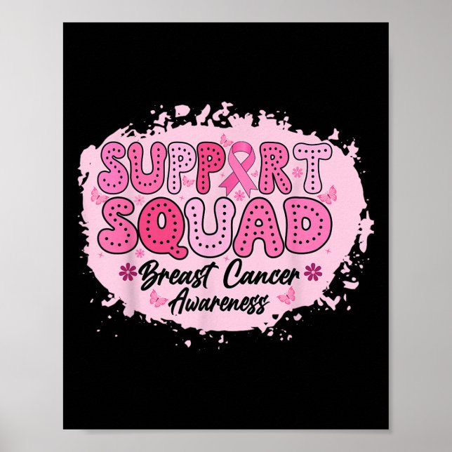 Poster Soutien super Squad Sensibilisation au cancer du s (Devant)