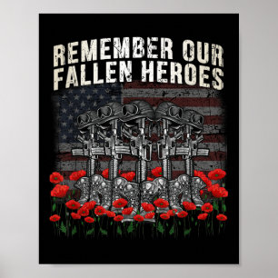Poster Souvenez-vous de nos héros tombés Mémoire du solda