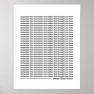 Poster Souvenez-vous des montagnes et des vallées