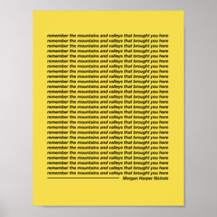 Poster Souvenez-vous des montagnes et des vallées