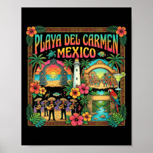 Poster Souvenir de voyage pour femmes Playa Del Carmen Me