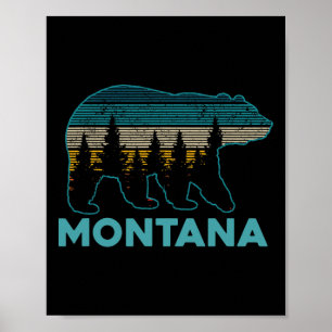Poster Souvenir d'ours grizzly du Montana 