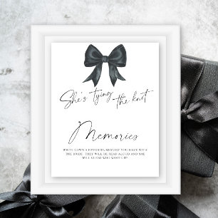 Poster Souvenirs au ruban noir avec la mariée
