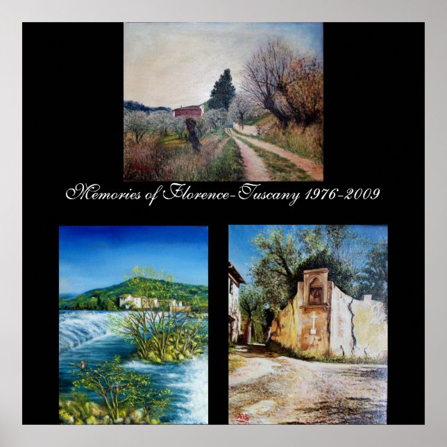 Poster Souvenirs de Florence-Toscane (Devant)