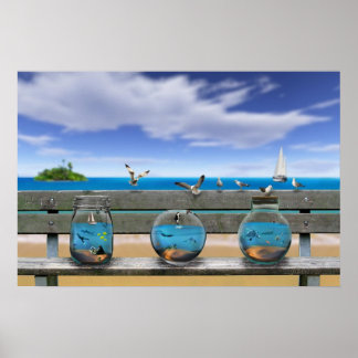 Poster souvenirs de la plage