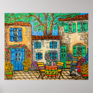 Poster Souvenirs de Provence Imprimer par Lisa Lor
