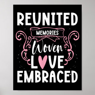 Poster Souvenirs Réunis Amour Tissé Famille Embrassée